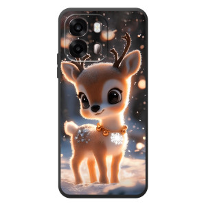 Яркий чехол для OPPO A6s с Зимними Оленятами