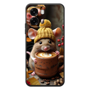 Печатный чехол «Зверята с кофе» для OPPO A6s – Медведь с кофе