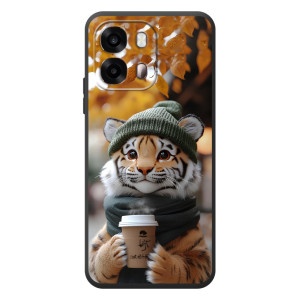 Печатный чехол «Зверята с кофе» для OPPO A6s – Тигр с кофе