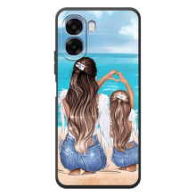 Чохол з друком для OPPO A6x - (Мама з дитинкою) (AlphaPrint) – Мама з донькою