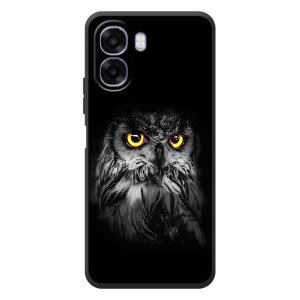 Чохли з принтом СОВИ для OPPO A6x – Сова на чорному