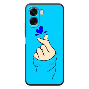 Чохол (Знак сердечка) для OPPO A6x – Сердечко на синоьому