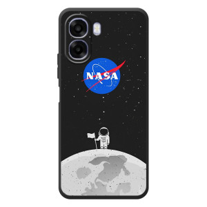 Силиконовый бампер с принтом "Наса" на OPPO A6x – Космонавт NASA
