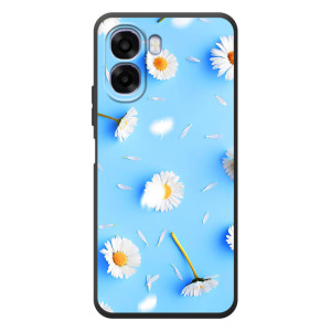 Чехол с Цветами для OPPO A6x – ромашки на голубом