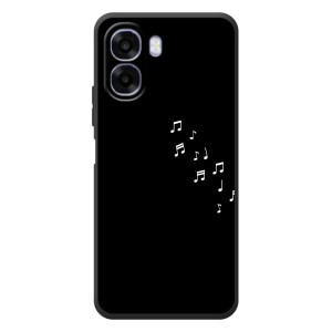 Чохол з картинками на чорному фоні для OPPO A6x – Ноти