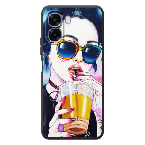 Чохол з картинкою Модні Дівчата OPPO A6x – Дівчина з коктейлем