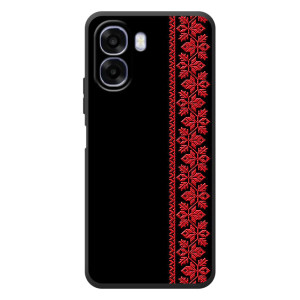 Силиконовый Чехол на OPPO A6x с картинкой Вышиванки – Вышиванка на черном