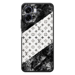 Чехол Стиль Louis Vuitton на OPPO A6x – LV на белом