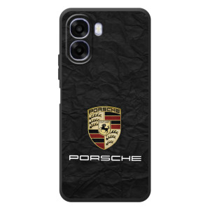Чехол с авто Порше для OPPO A6x – Логотип Порше