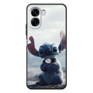 Чехол с рисунком Стич для OPPO A6x – Стич с цветочком