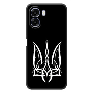 Чехол с украинским гербом на OPPO A6x – Герб на черном