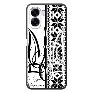 Чехол с украинским гербом на OPPO A6x – Герб с вишивкой