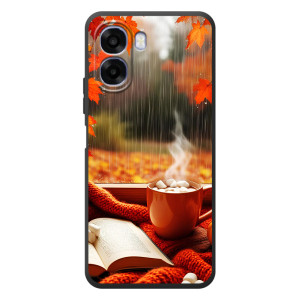 Чехол с уникальным дизайном «Осень с кофе» для OPPO A6x