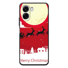 Різдвяні Чохли для OPPO A6x (VPrint) (Санта з оленями)