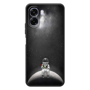 Силиконовый Чехол с принтом "Космонавты" на OPPO A6x – Космонавт романтик