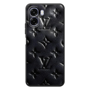 Текстурный Чехол Louis Vuitton для ОППО А6х – Черный ЛВ