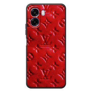 Текстурный Чехол Louis Vuitton для ОППО А6х – Красный ЛВ