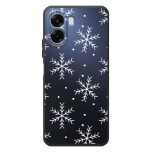 Зимні Чохли для ОРО A6х - прозорий фон – Білі сніжинки