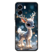 Яскравий чохол для OPPO A6x з Зимові Оленята – Блискуче оленятко