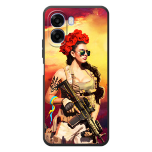 ЗСУ Чохли (TPU) для OPPO A6x (Жінка солдат)
