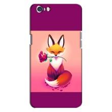 Чохли з картинкою Лисичка для Oppo A71 (VPrint) (Лиса з трояндою)