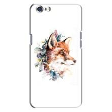 Чохли з картинкою Лисичка для Oppo A71 (VPrint) (Лиса в квітах)