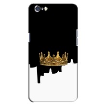 Чехол (Корона на чёрном фоне) для Оппо А71 (Золотая корона)