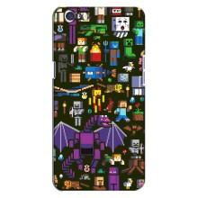 Чохол Майнкрафт на Oppo A71 (AlphaPrint) Minecraft (Колаж Майнкрафт)