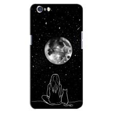 Чехол с рисунком кот на Oppo A71 – Девушка с котом