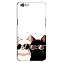 Чехол с рисунком кот на Oppo A71 – Коты в очках