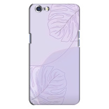 Чехол цветочный дизайн для Oppo A71 – Монстера фиолетовая