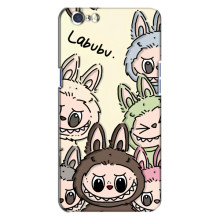 Чехол с Лабубу на Oppo A71 (Коллаж Лабубу)