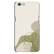 Силконовий чохол з принтом в квітах на Oppo A71 (Монстера зелена)