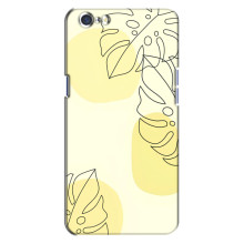 Силиконовый чехол с принтом в цветах на Oppo A71