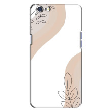 Силконовий чохол з принтом в квітах на Oppo A71 (Нюдовий дизайн)