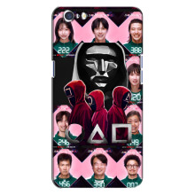 Чехол Гра в кальмара для Oppo A71 – Персонажи игры кальмара