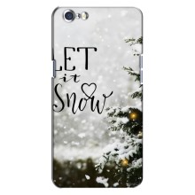 Новогодние, Праздничные Чехлы для Oppo A71 - 2024 год (Let it snow)