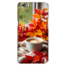 Чехол с уникальным дизайном «Осень с кофе» для Oppo A71