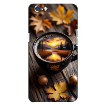 Чохол з унікальним дизайном 'Осінь з кавою' для Oppo A71 – Темна кава