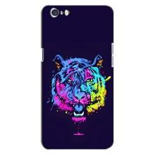 Силіконовий бампер з картинкою звірів для Oppo A71 (Тигр-Арт)