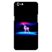 Силіконовий бампер з картинкою звірів для Oppo A71 (Яскравий олень)