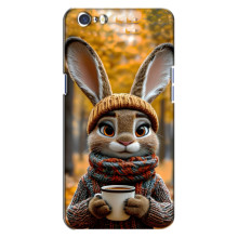 Друкований чохол 'Звірята з кавою' для Oppo A71 – Зайчик з кавою