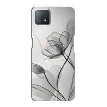 Чохол з квітковим принтом на OPPO a72 (5G) – Чорні квіти