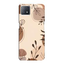 Чохол з квітковим принтом на OPPO a72 (5G) – Коричневі квіти