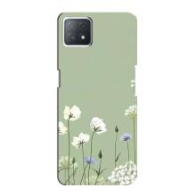 Чохол з квітковим принтом на OPPO a72 (5G) – Квіти на зеленому