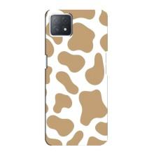 Чохол з принтом корови на OPPO a72 (5G) – Бежевий принт