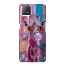 Чехол с принтом стильные животные для Оппо А72 (5G) – Стильный жирав