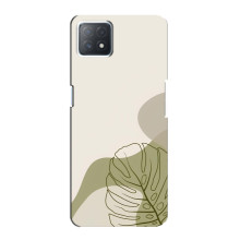 Силконовий чохол з принтом в квітах на Oppo a72 (5G) (Монстера зелена)