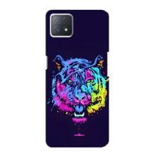 Силиконовый бампер с картинкой животных для Oppo a72 (5G) (Тигр-Арт)