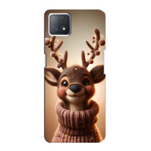 Яркий чехол для Oppo a72 (5G) с Зимними Оленятами – Олень в свитере